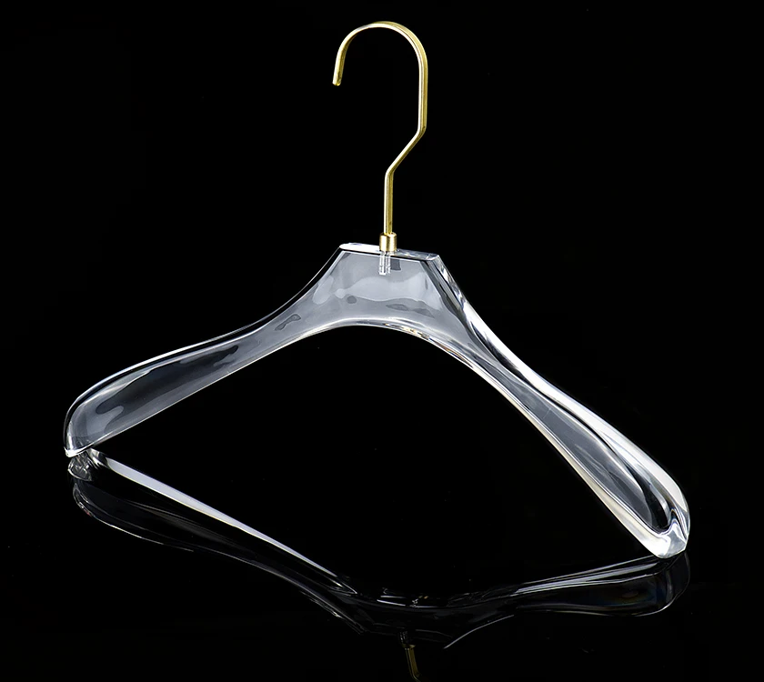
Luxury Wide Shoulder Gold Acrylic Coat Hanger 
