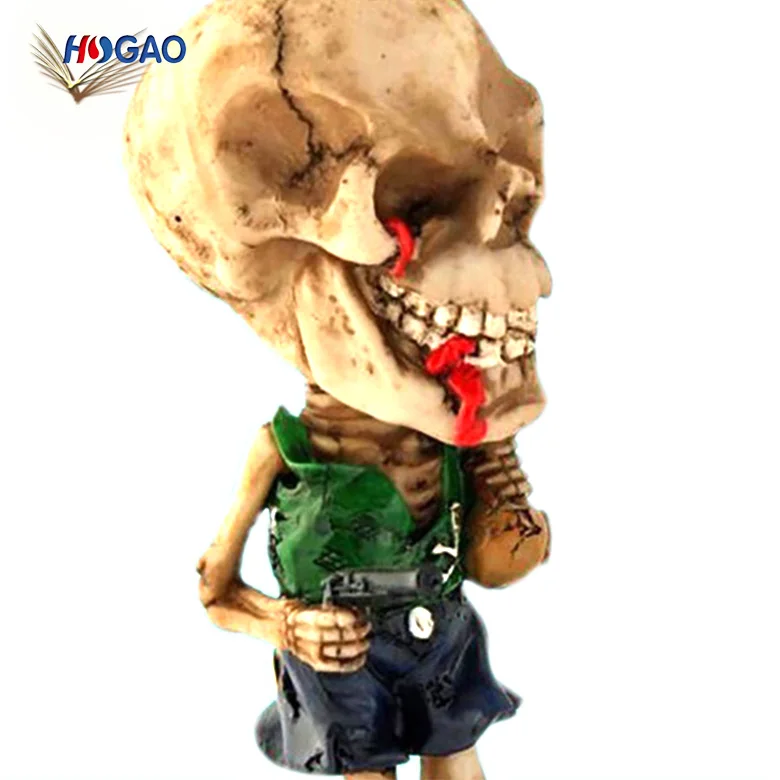 Good quality retro wholesale resin decorative artificial life-size skull