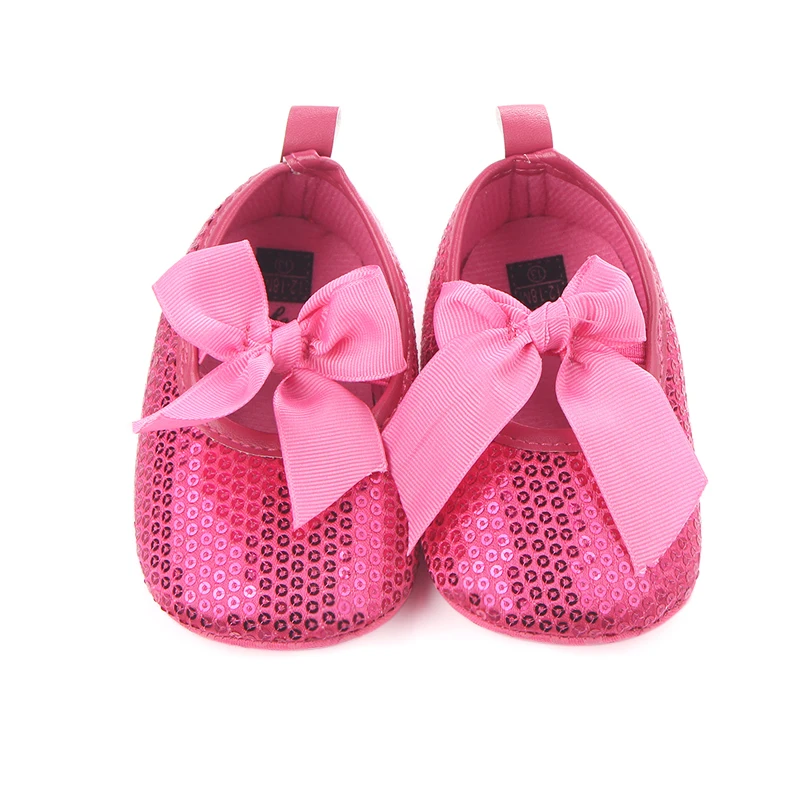 Wholesale 8 colors soft sole bling sequins baby girl shoes