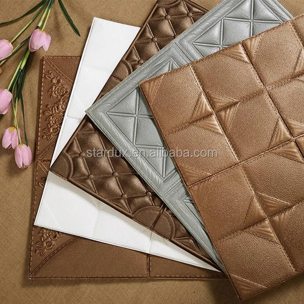 
High Quality Home Decoration Leather Wall Paper PE / EVA Foam 3D Wallpaper HD 