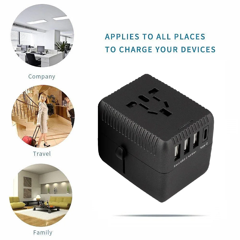 Corporate Gift USB Charger Universal Travel Adaptor All in One Plugs US UK US EU adapter
