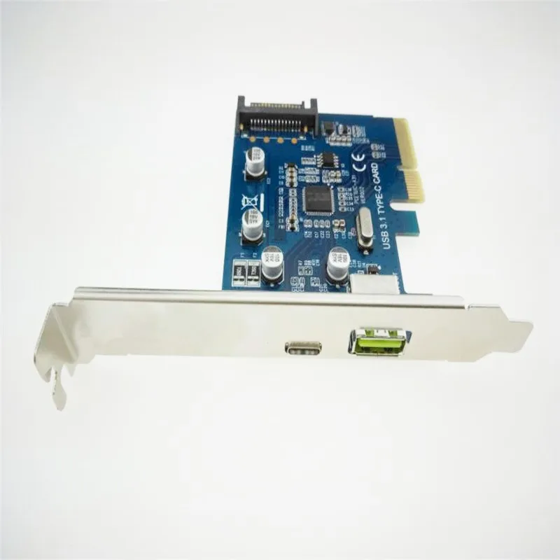 4X Pci-e Express to Internal USB 3.1 Type C Type A Port Add on Expansion Card Adapter 10Gbs