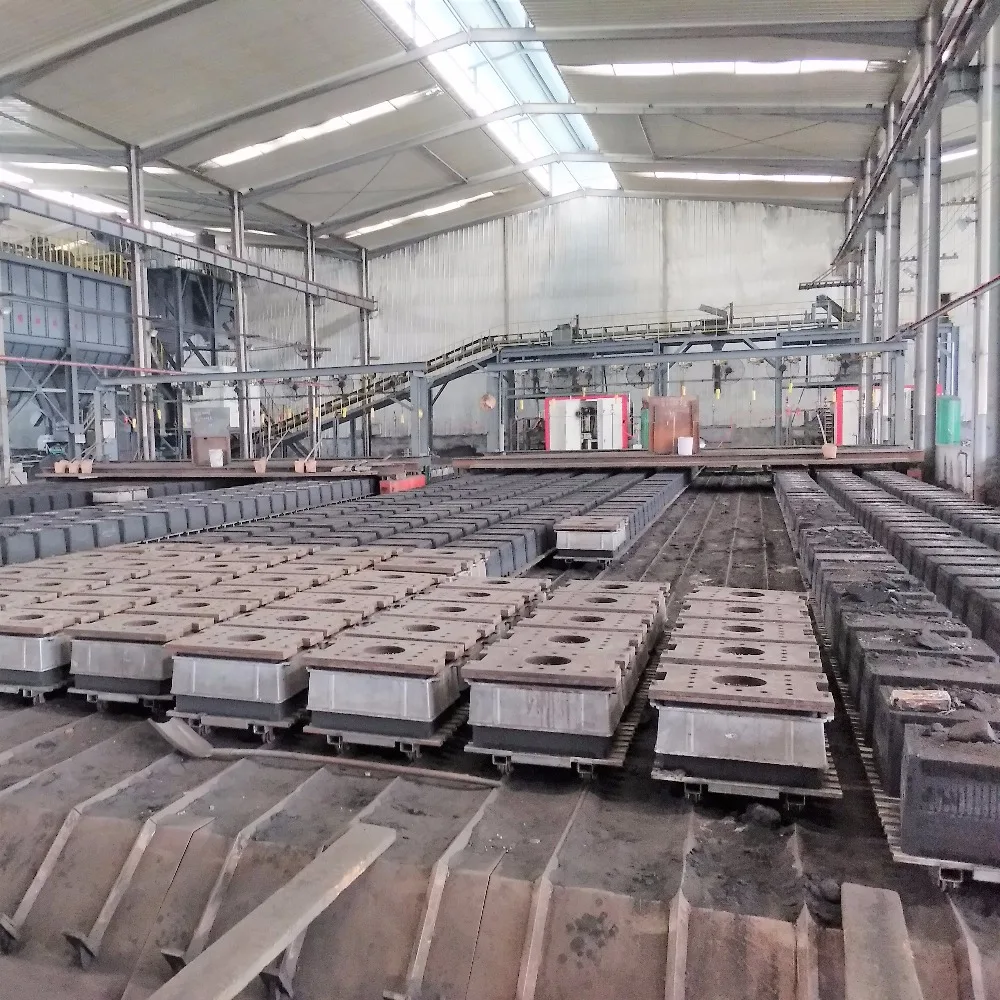 Manhole cover casting line making / automatic molding line