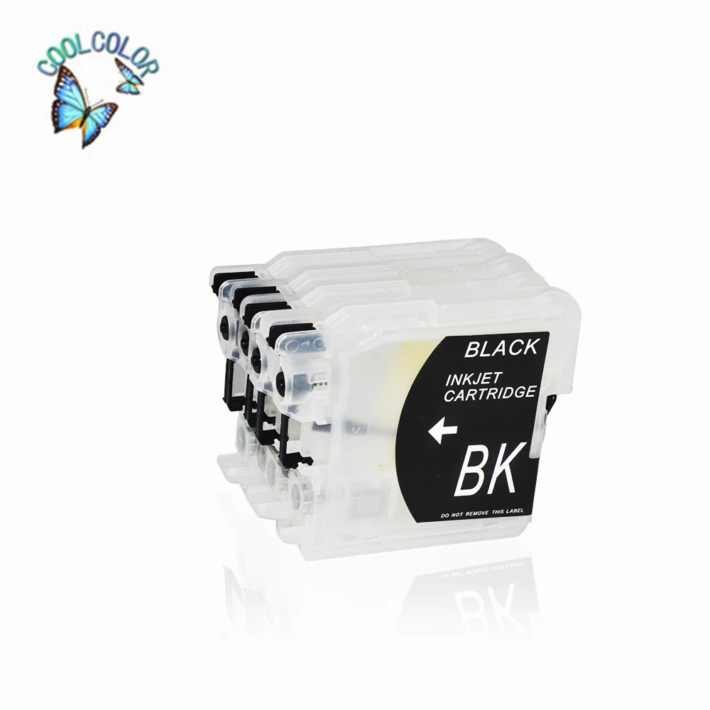 Refillable ink cartridge with Continuous Ink Supply System for BR  lc 39 lc 60 lc 985 full compatible lc1100