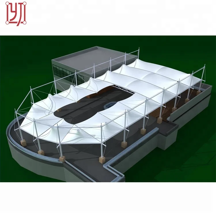 Тент верхней крыши тент Растяжимая структура ткани Гонконг для stadium canopy