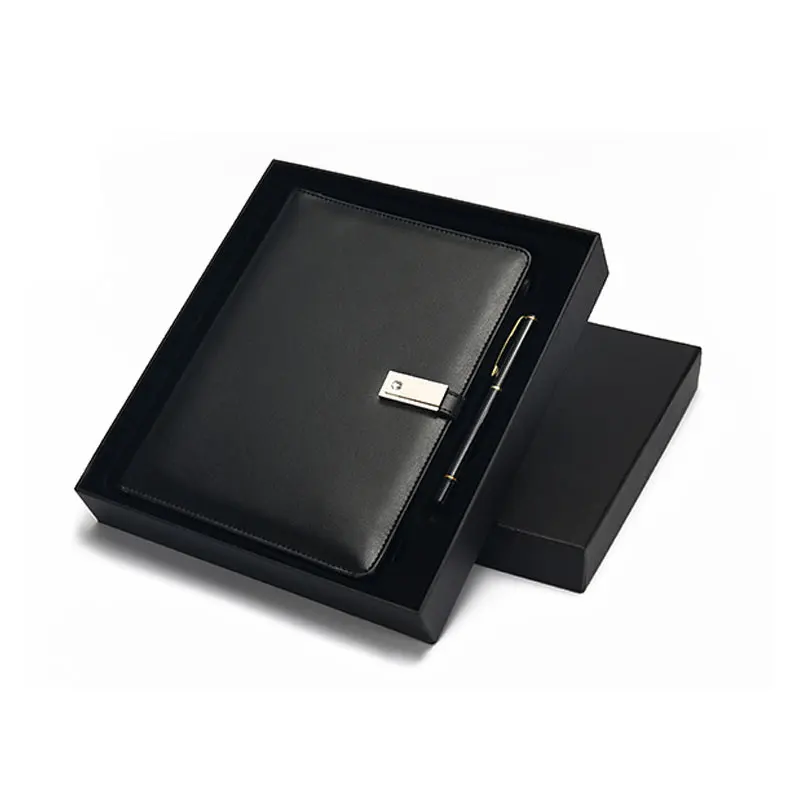 Индивидуальная деловая кожаная папка, подарочный набор, блокнот с магнитом