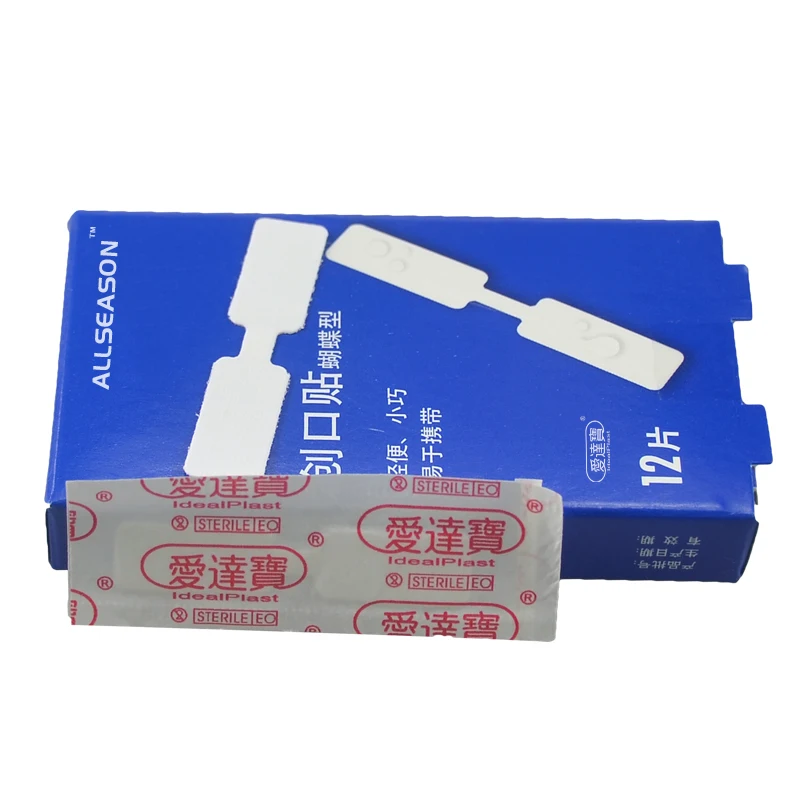 Free shipping 1cmX4.5cm Waterproof Band aid Butterfly Adhesive Wound Closure Band Aid Emergency kit Adhesive Bandages