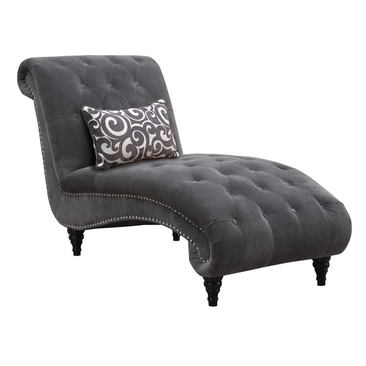 High-End Living Room Furniture Modern Luxury Velvet Chaise Longue Sofa for Hotel