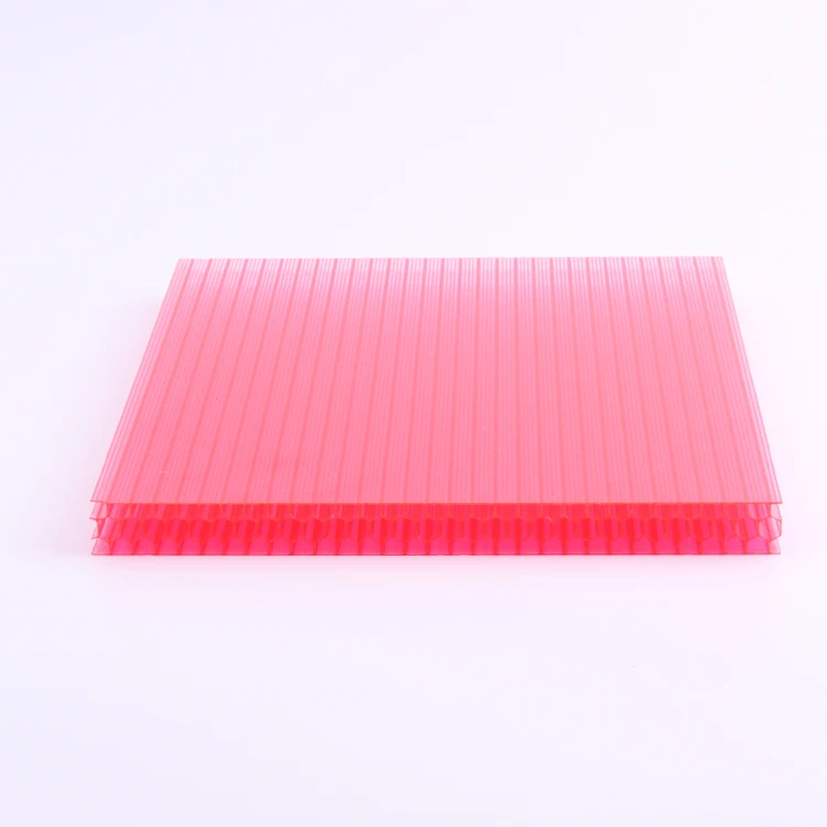 6mm Red Honeycomb Structure Polycarbonate Hollow Sheet