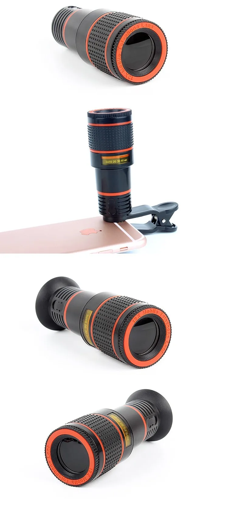 mobil phone telescope 8X 12X telephone optical zoom camera lens for cellphone
