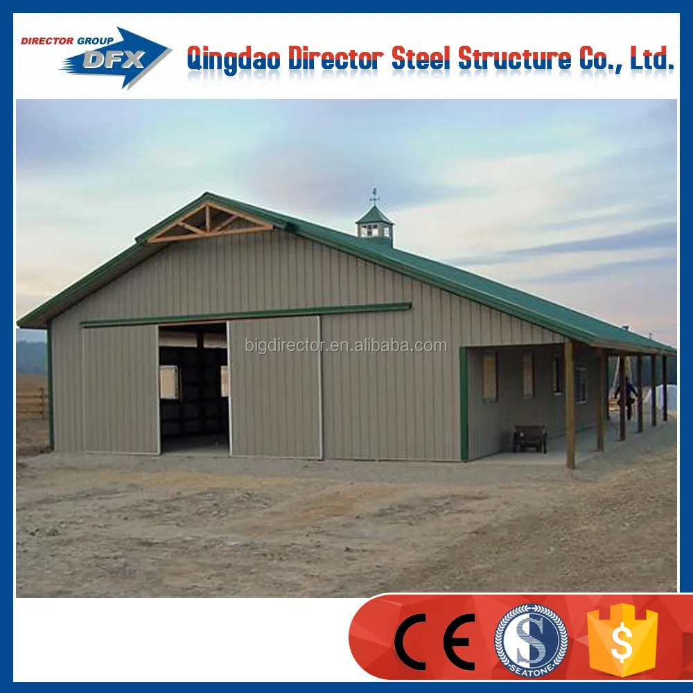 Steel structure small prefab horse stables