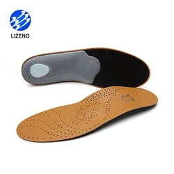 Flat Feet Orthotic Genuine Leather Insole High Arch Support Insole Plantar fasciitis Insole