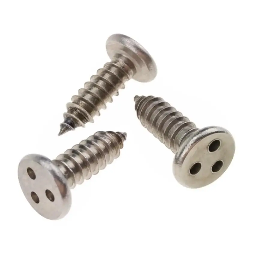 Custom Stainless Steel Security Screws Self Tapping 3 Points for Sheet