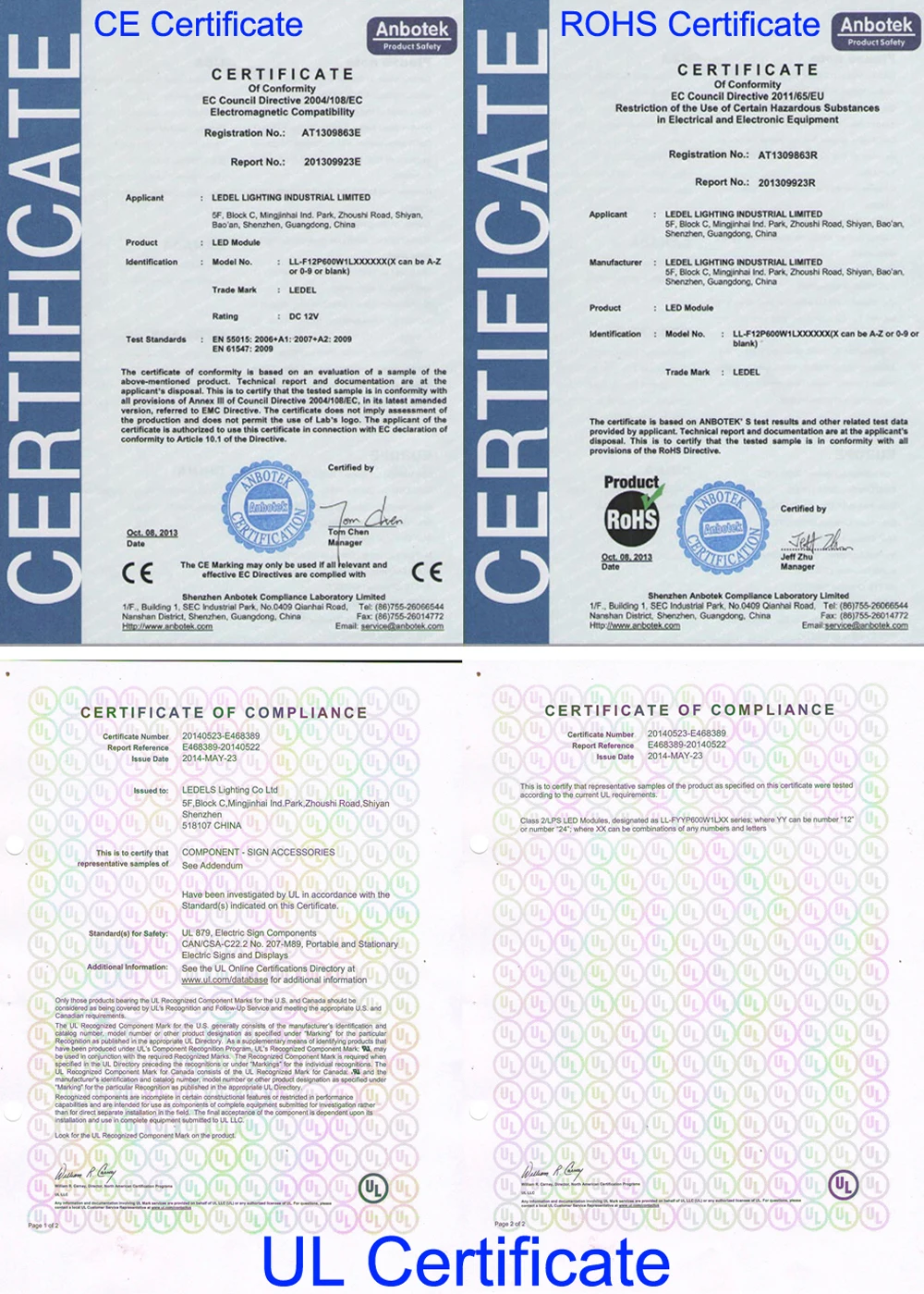 
cul approved led lights for lightbox signs,1.2w 12v 120LM 3 led per module ip65 