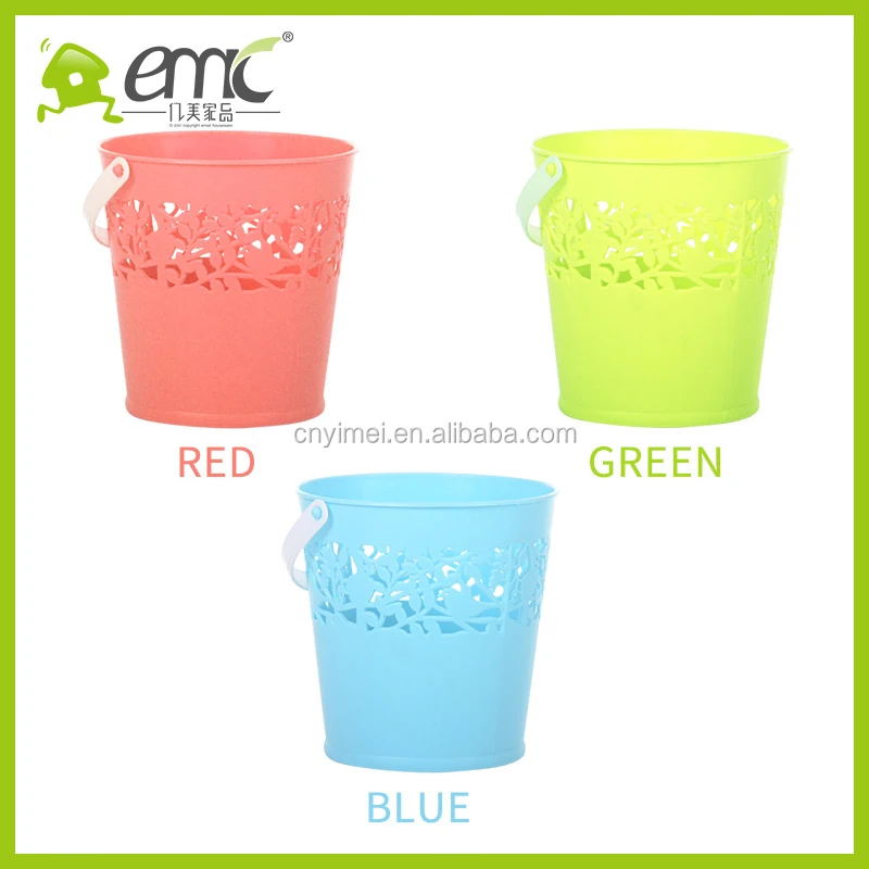 emc Mini plastic round shape bakets, mini round baskets for desktop