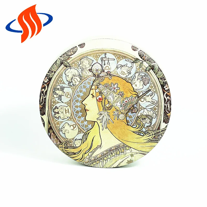 Оптовая продажа пользовательские ретро круглый может для свечи в банки с секс женщин печати