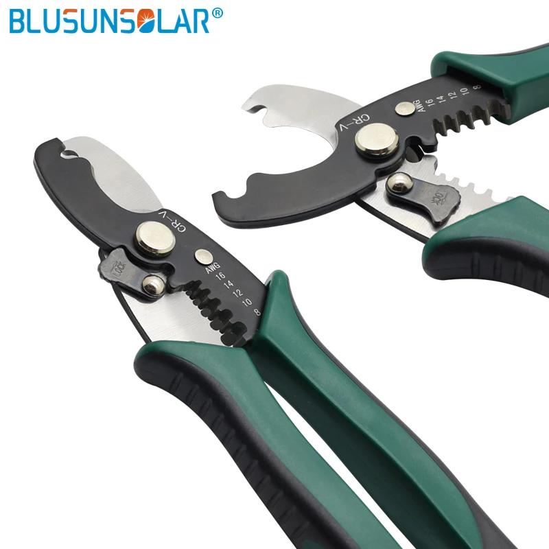Wire Cable Stripper Steel Wire Stripping Pliers Cutting Stripping Hand Tool for 16AWG to 8 AWG Wire Cutting Tool