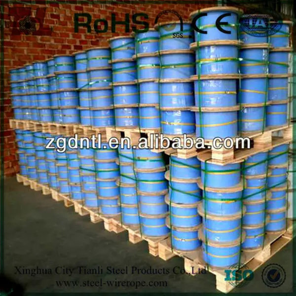 aisi 304 1x19 оцинкованный стальной трос 4mm