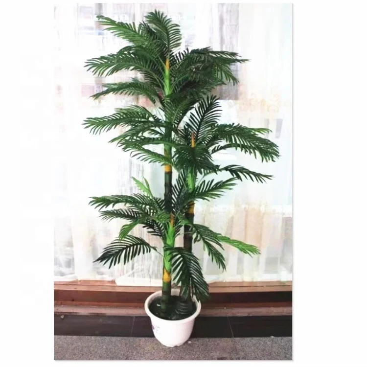 Indoor Artificial Bonsai Kwai Trees Plastic Phoenix PalmTrees On Sales