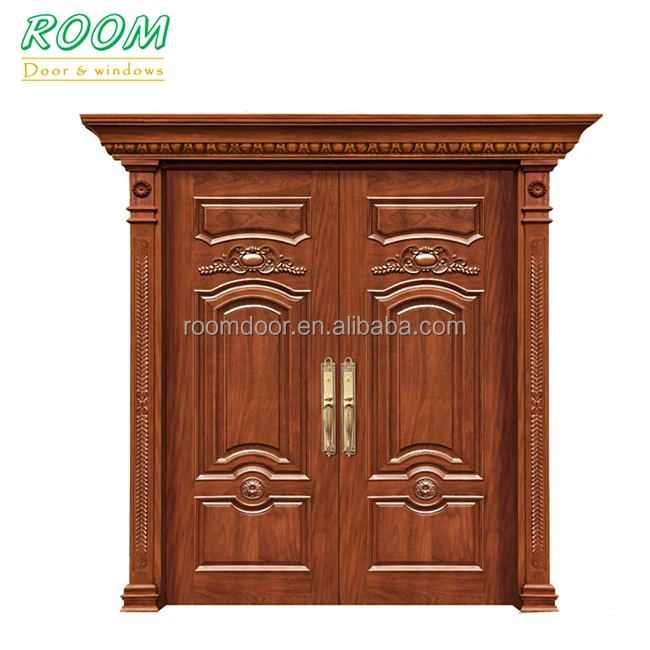 Indian main double door wooden design sunmica