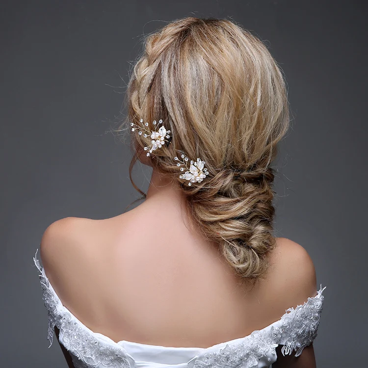 Clover Bride Wedding Small Hair Fork Handmade Jewelry Accessories