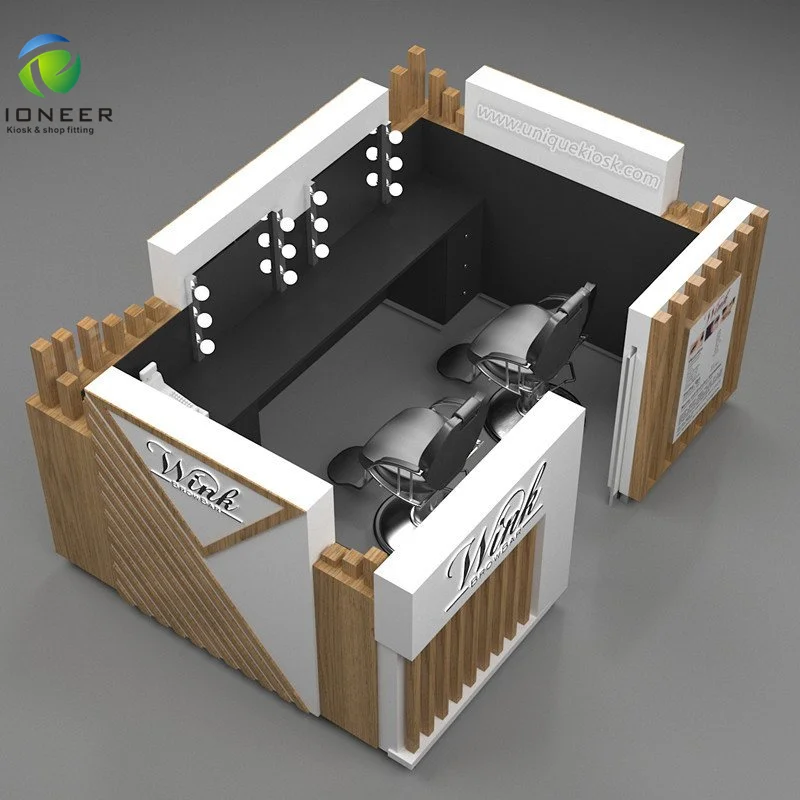 
Pioneer Customized Eyebrow Threading Display Kiosk 3D Design 