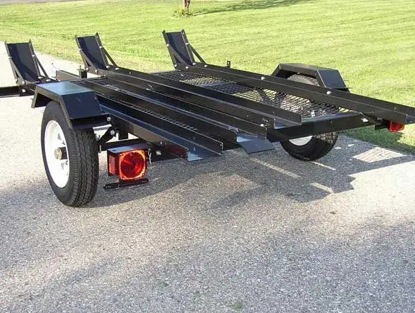 Ecocampor 3 Rails Motorcycle Utility Trailer With Ramp