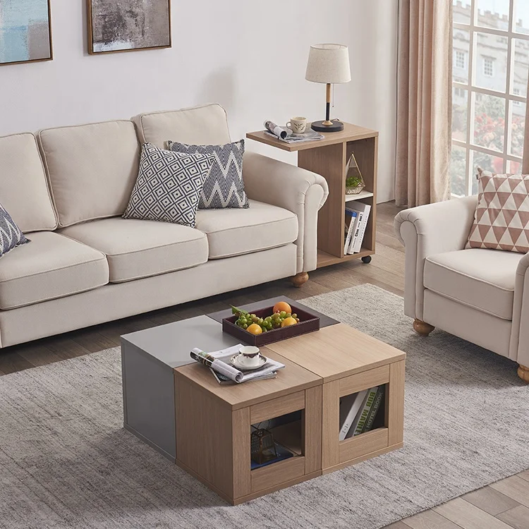 Новое поступление, кофейный столик из МДФ, 4 комплекта, центральный стол, мебель для гостиной