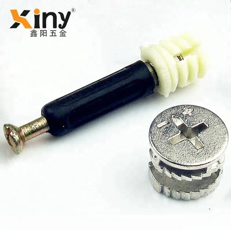 Hardware 3 in 1 Plastic Furniture Cam Lock Fittings Connector Fitting