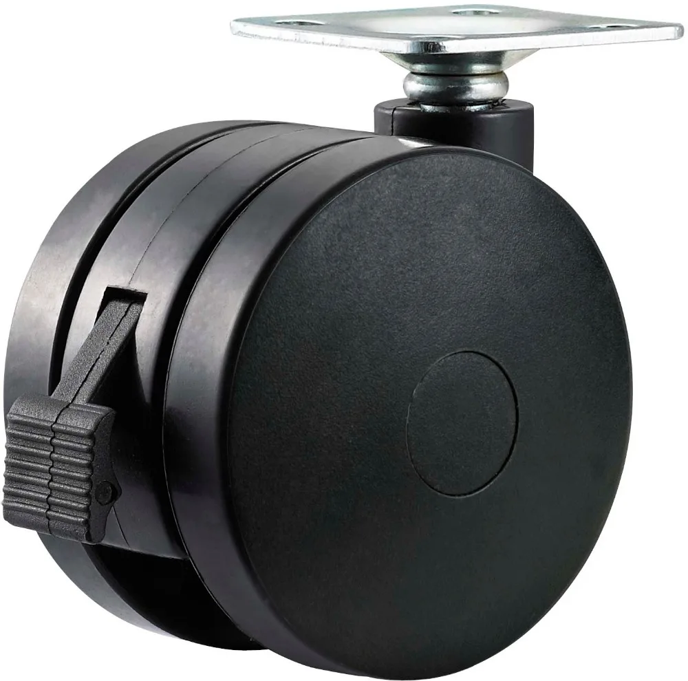 Furniture Caster Wheel 50 Mm Nylon 30 Kg Load Capacity Sofa Caster Wheels Office Chair Roda Modern TWYT50 50 Mm/2 Inch Black