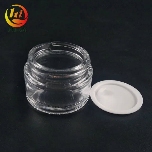 empty eye cream 5g 10g 15g 20g 30g 50g 100g round Transparent clear matte glass jar with aluminum lid for cosmetics