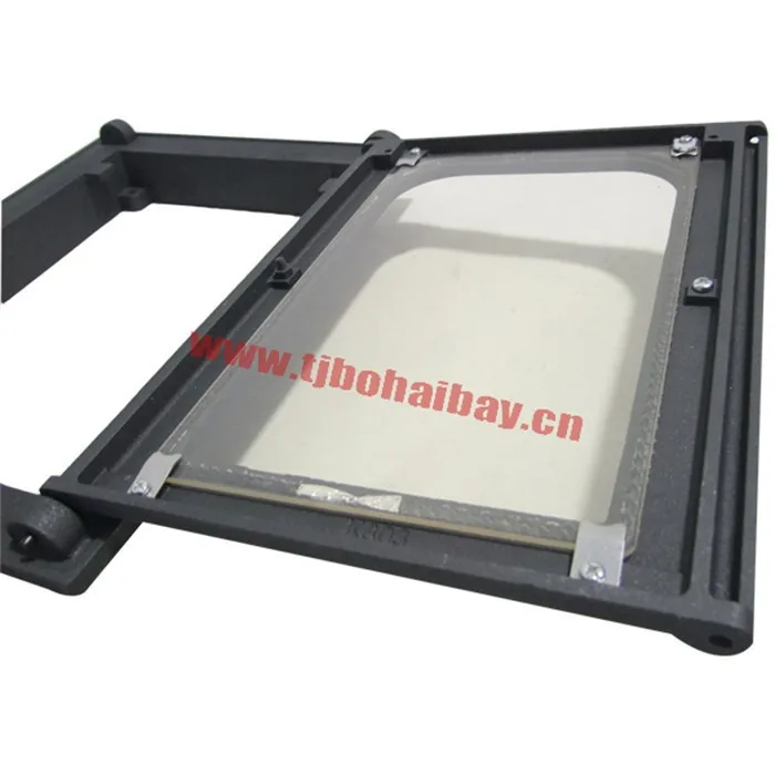 
French style cast iron wood stove glass door 