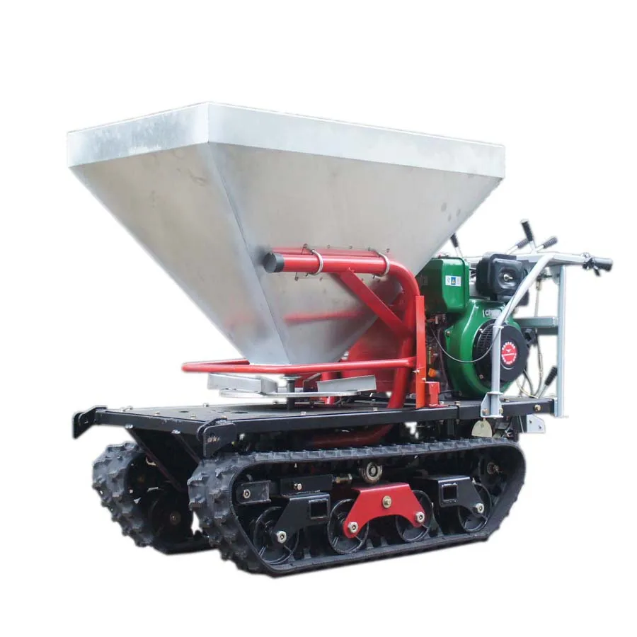 mini crawler type hydraulic motor drive fertiliser spreader