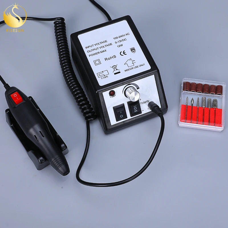 
Risesun Professional Nail Art Salon Pedicure and Manicure Kit Nail Beauty Electric Nail Drill Machine 100-240V 