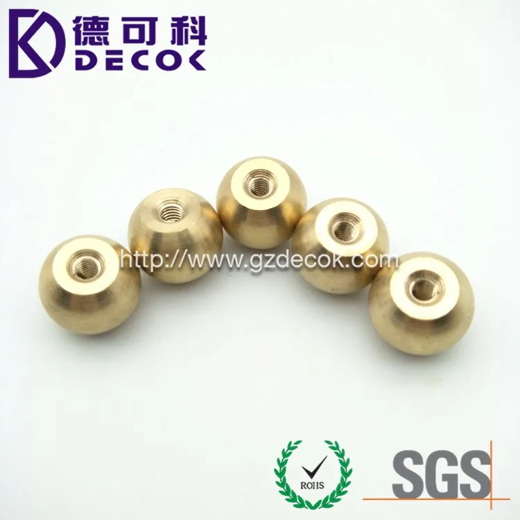 1' 25.4mm 15.8mm VINTAGE BRASS BALL KNOB END - CANE TOPPER - WALKING STICK