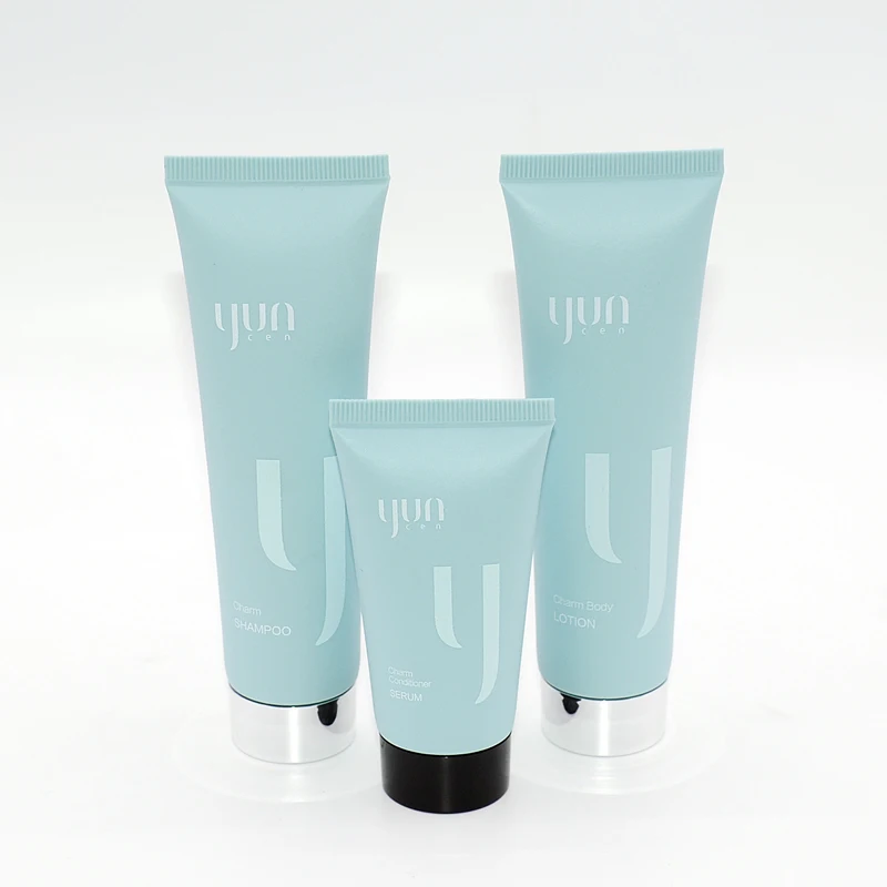 100ml Natural Skincare Packaging Textured Matte Finishing Empty Face Wash Tubes Cosmetic Plastic Tubes With Silver Screw Cap