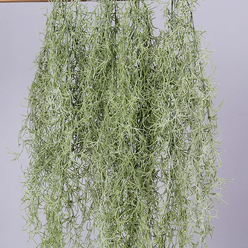 ZERO 3 Forks 85cm Long Hanging Plant Nontoxic Artificial Tillandsia Usneoides Garland For home wedding decoration