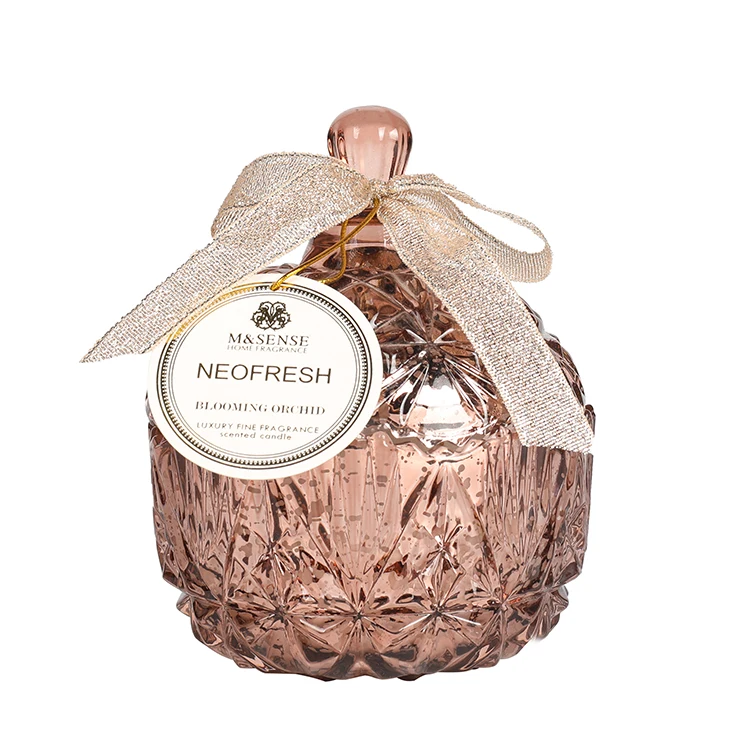 M&SENSE Heat Resistant Matte Private Label Recycled Crystal Glass Jar Candle