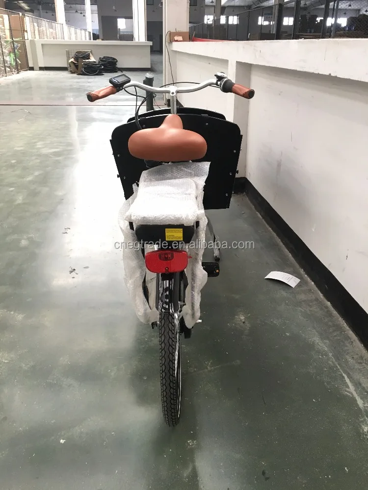 Family electric adult cargo bike carry kids/Mother used cargo tricycle/bicycle