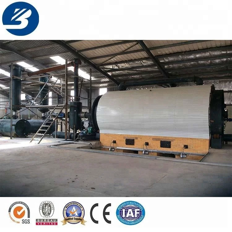 Waste plastic raw material pyrolysis manufacturer newest plant for sales pyrolysis plant