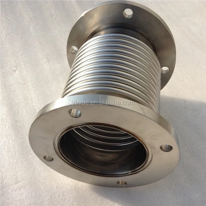 compressible stainless steel bellow axial expansion joint for vacuum pump