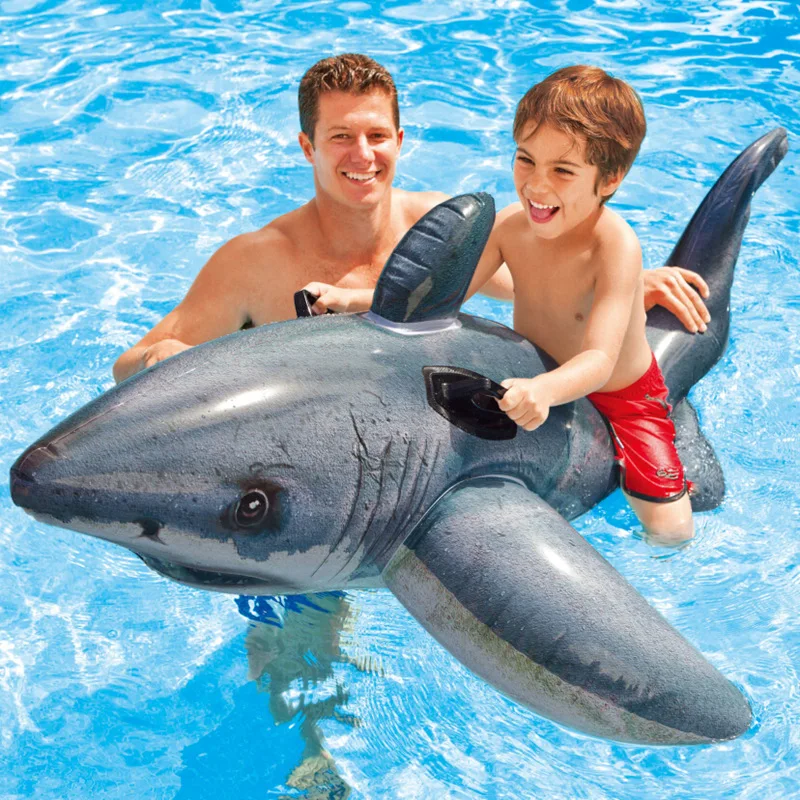 Игрушка для детей Intex 57525 Big White Shark с 2 сверхмощными