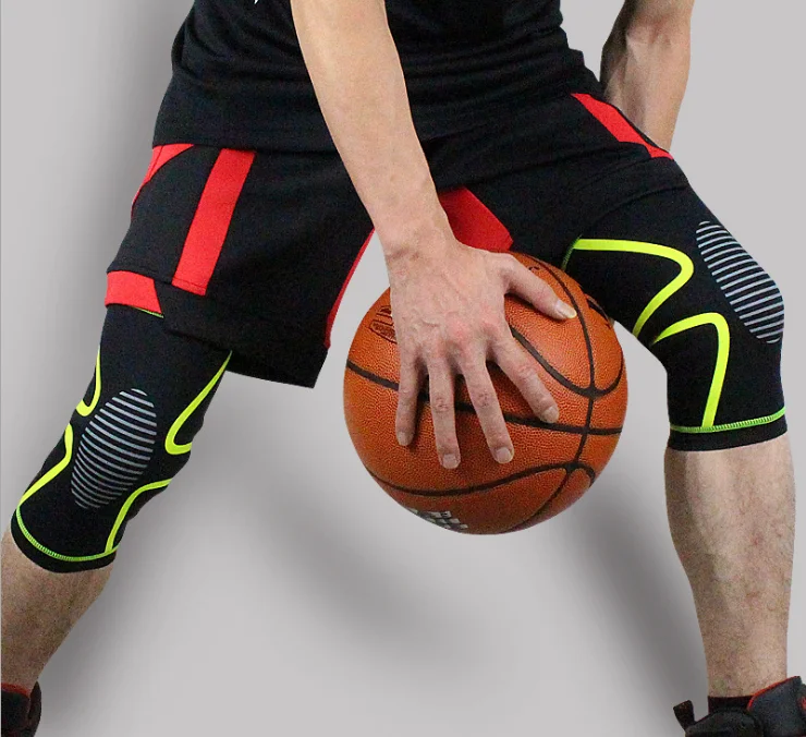 Custom Neoprene 7mm Knee Sleeves | Anti -Slip Double Silicone Gel Strips Best Grip & Stability #HX-28