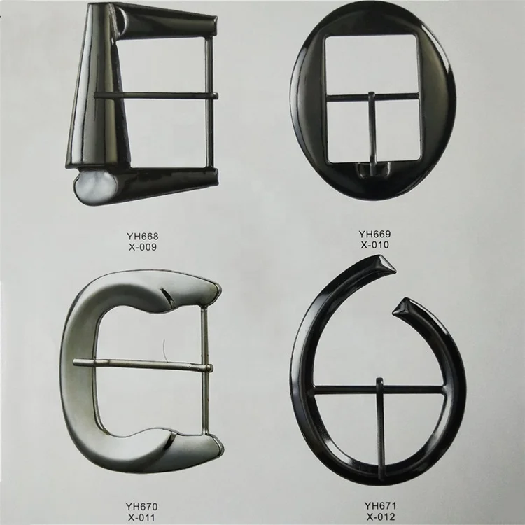 Diamond-studded rectangle metal belt buckle Oval D ring belt pin buckle