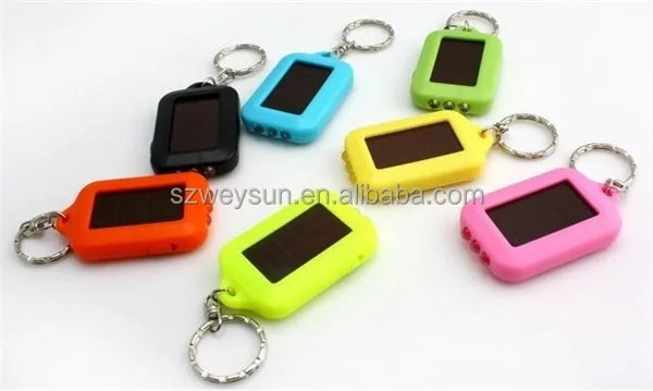 3 Leds Solar Panel Sun Power Energy Torch Flashlight Camping Light Portable Key Chain Hiking Rechargeable Spotlight Lamp