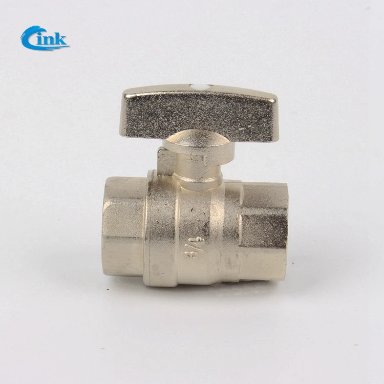 LK-2-034 ( 20mm )  Butterfly handle brass body double female threads ball valve for hot water and plumbing