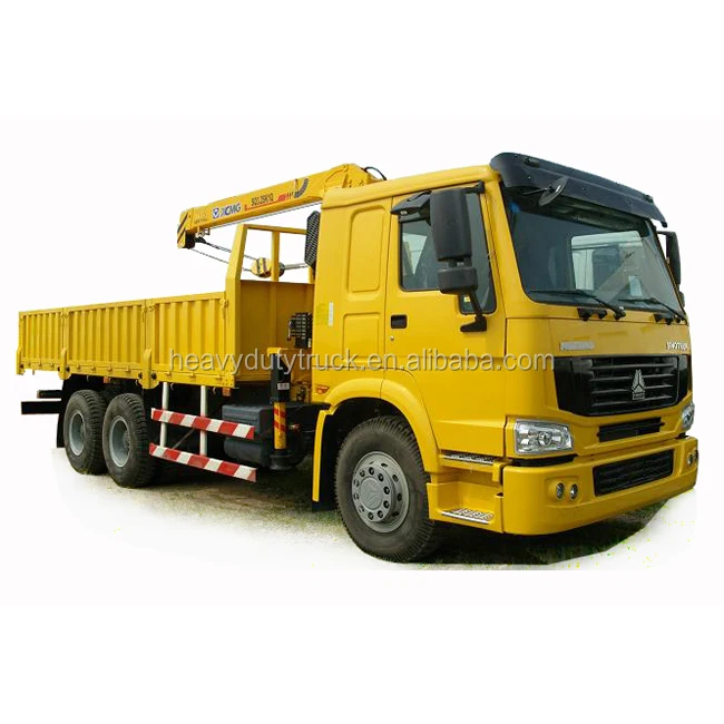 SINOTRUK HOWO 6x4 cargo truck Lorry mounted cranes for sale