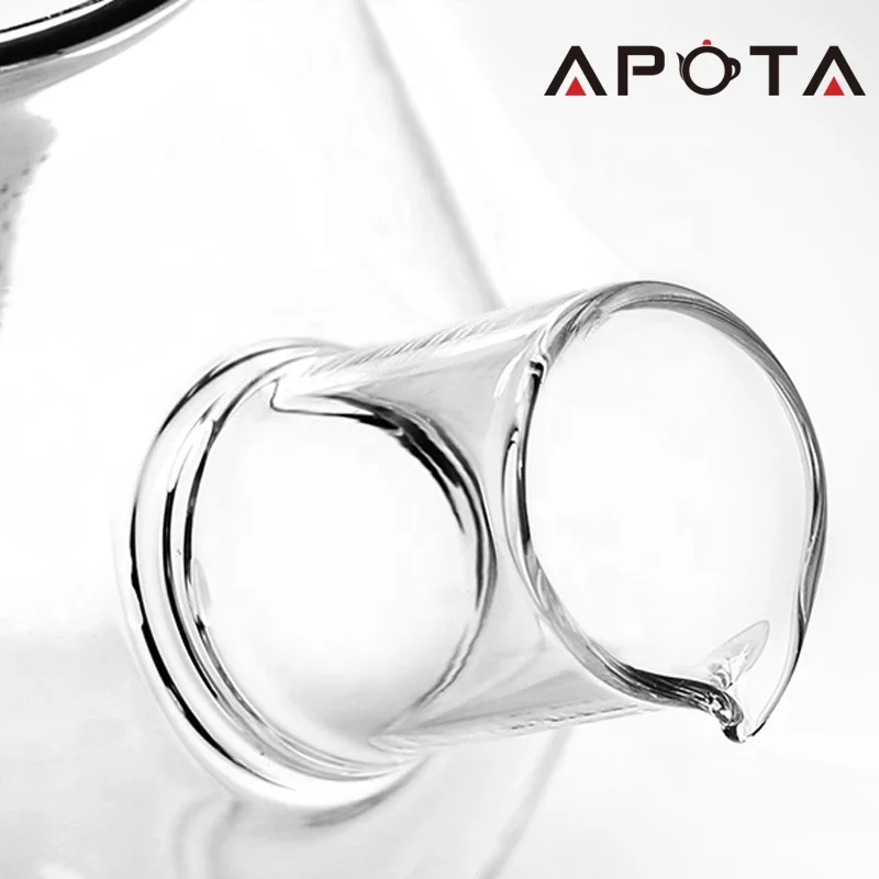 Pyrex Glass Teapot Wide Mouth Design With Rose Gold Lid 450ml 700ml 1000ml