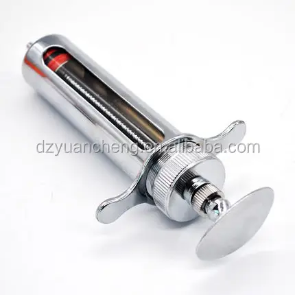 10ml, 20ml, 30ml, 50ml metal syringe veterinary injector syringes for animal