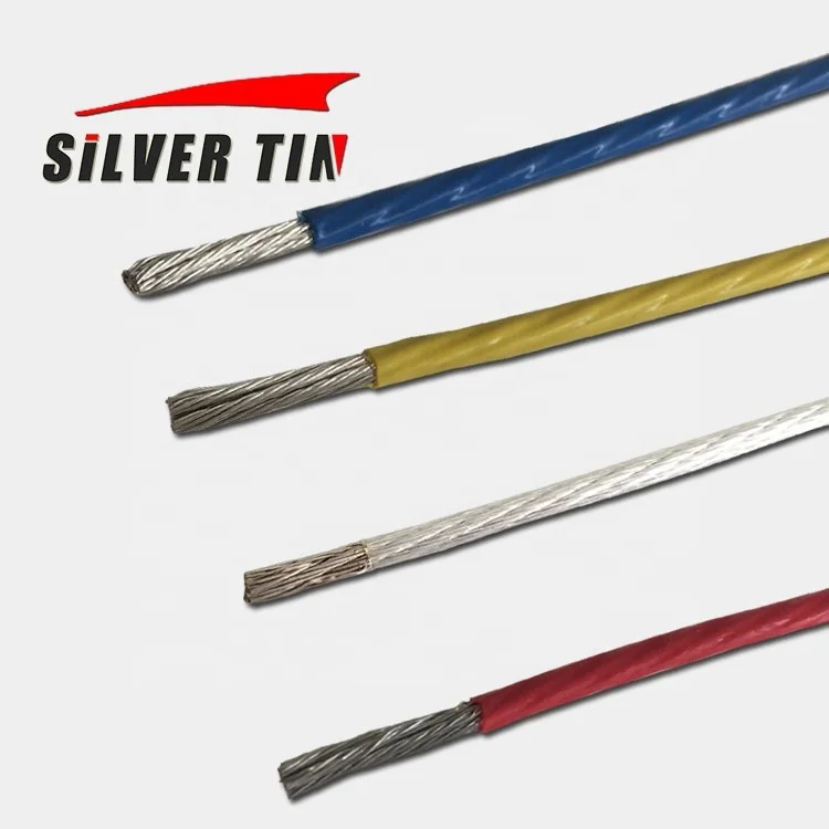 1.5mm silicone wire cooper silver coated  hook-up wire electric cable and wire